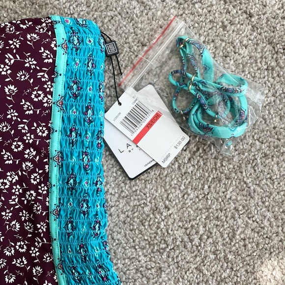 Laundry by Shelli Segal one piece bandeau swimsuit - Picture 8 of 10